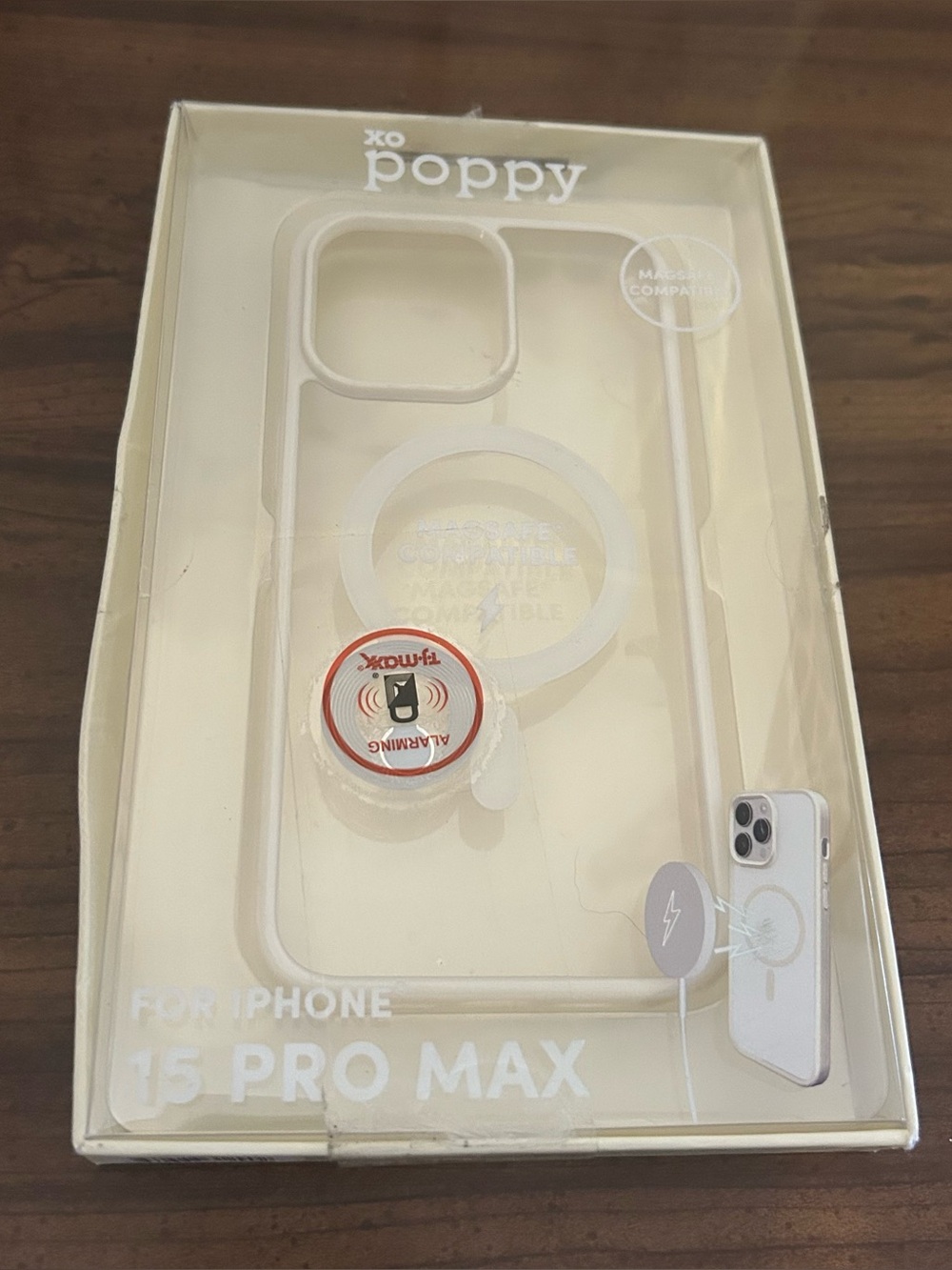 New iPhone 15 Pro Max Clear Magsafe Poppy